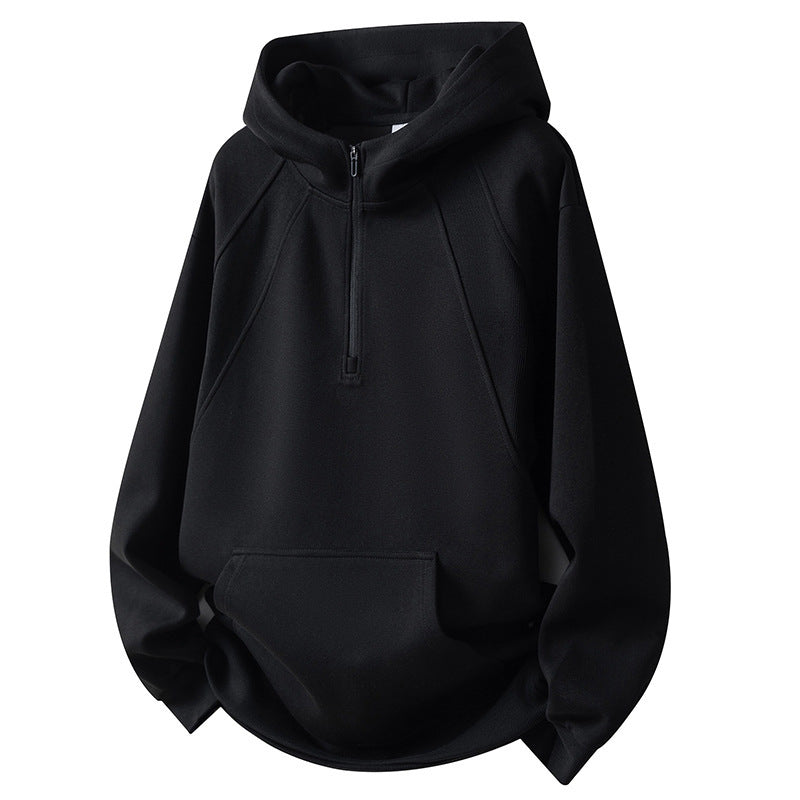 Herren Sportliches Fleece-Hoodie mit halbem Reißverschluss Echoarchiv
