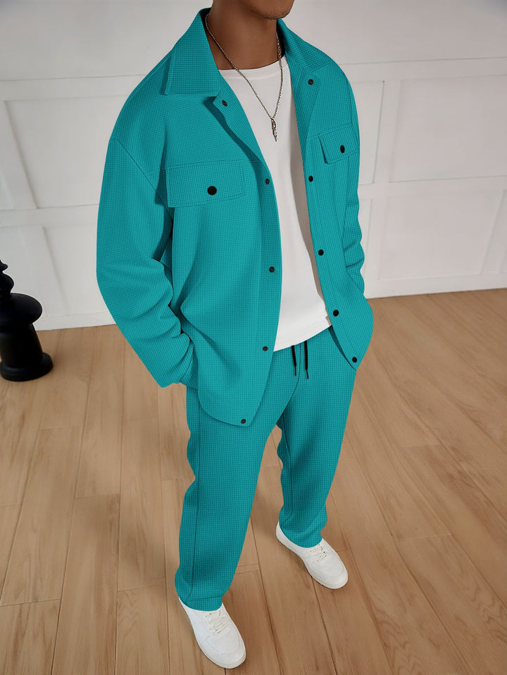 Herren modisches Freizeit-Set mit lässiger Jacke und bequemen Jogginghosen Echoarchiv