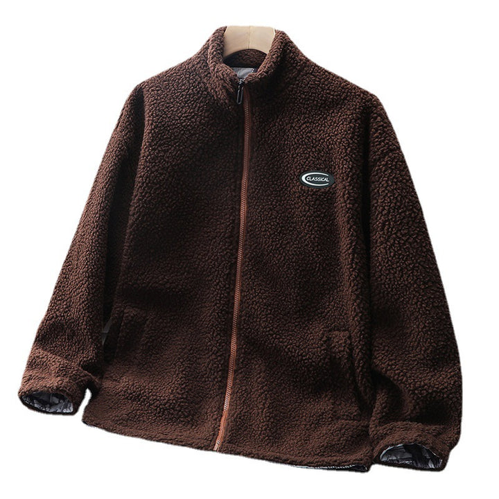 Herren warme Fleecejacke mit hohem Kragen und elastischen Bündchen Echoarchiv