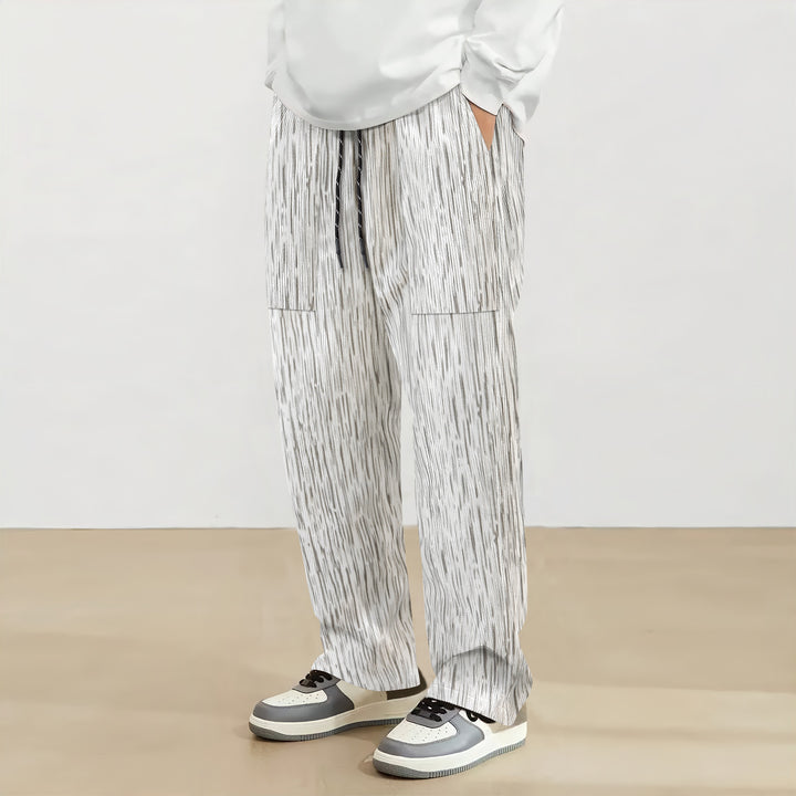 Herren modische Freizeithose mit elastischem Bund und gestreiftem Design Echoarchiv