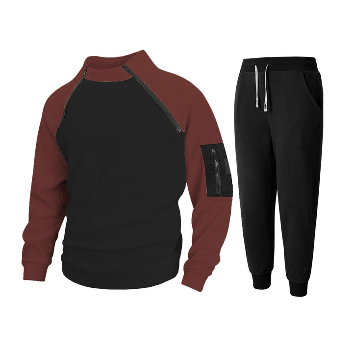 Herren Sportliches Oberteil mit funktionalem Reißverschluss und komfortabler Jogginghose Echoarchiv