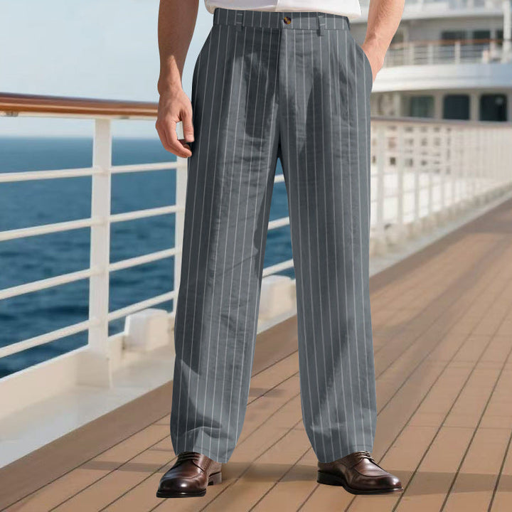 Herren elegante Anzughose mit schmalen Nadelstreifen Echoarchiv