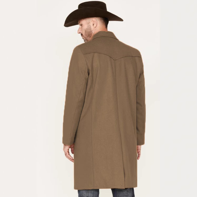 Herren eleganter Mantel mit hochwertigen Details und klassischem Schnitt Echoarchiv