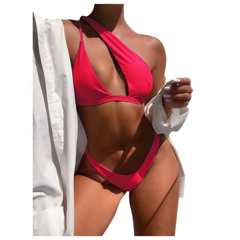Damen Cut-Out Bikini mit asymmetrischem Oberteil und verstellbaren Trägern Echo Archiv