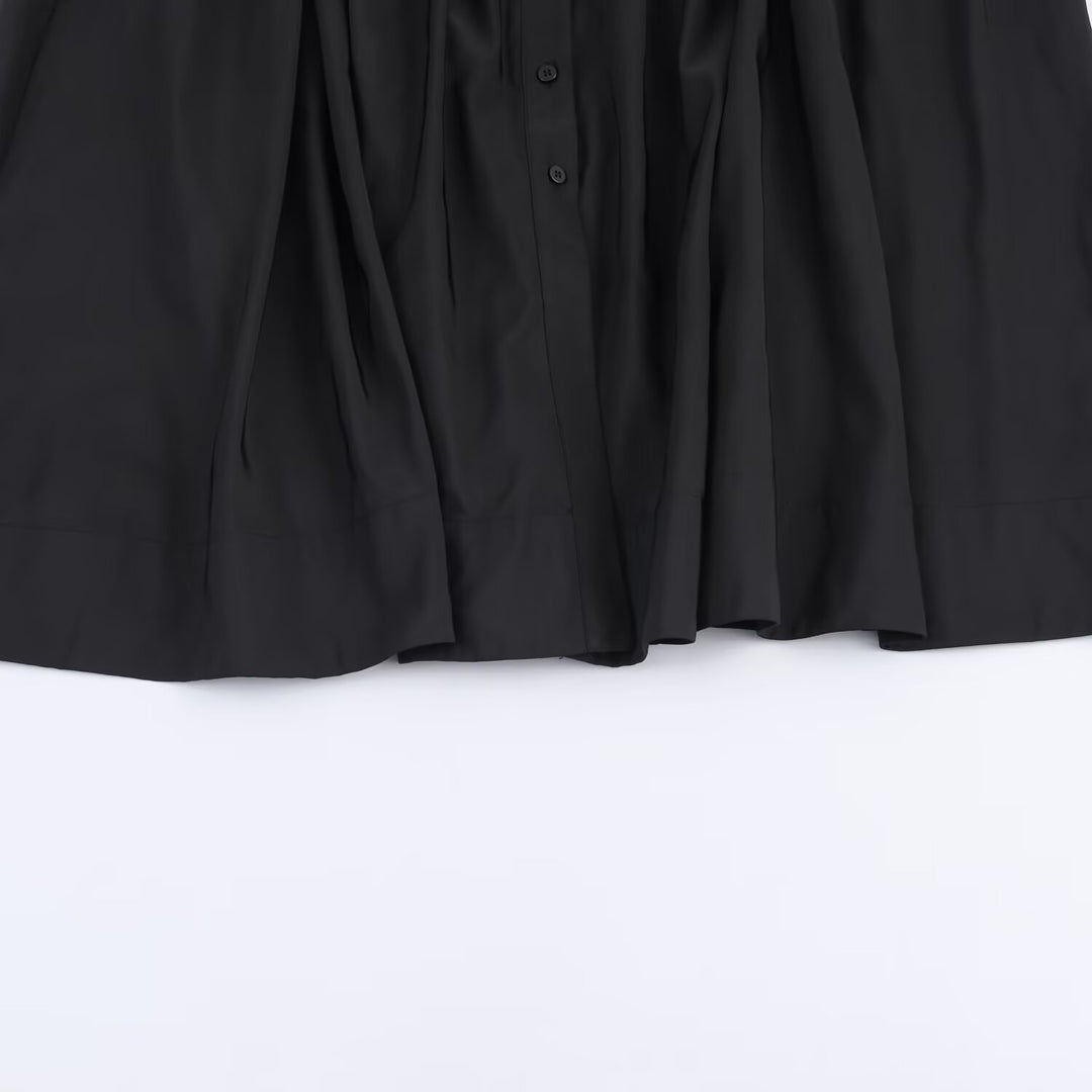 Damen Maxikleid im Hemdblusenstil mit Bindegürtel und schwingendem A‑Linienrock Echoarchiv