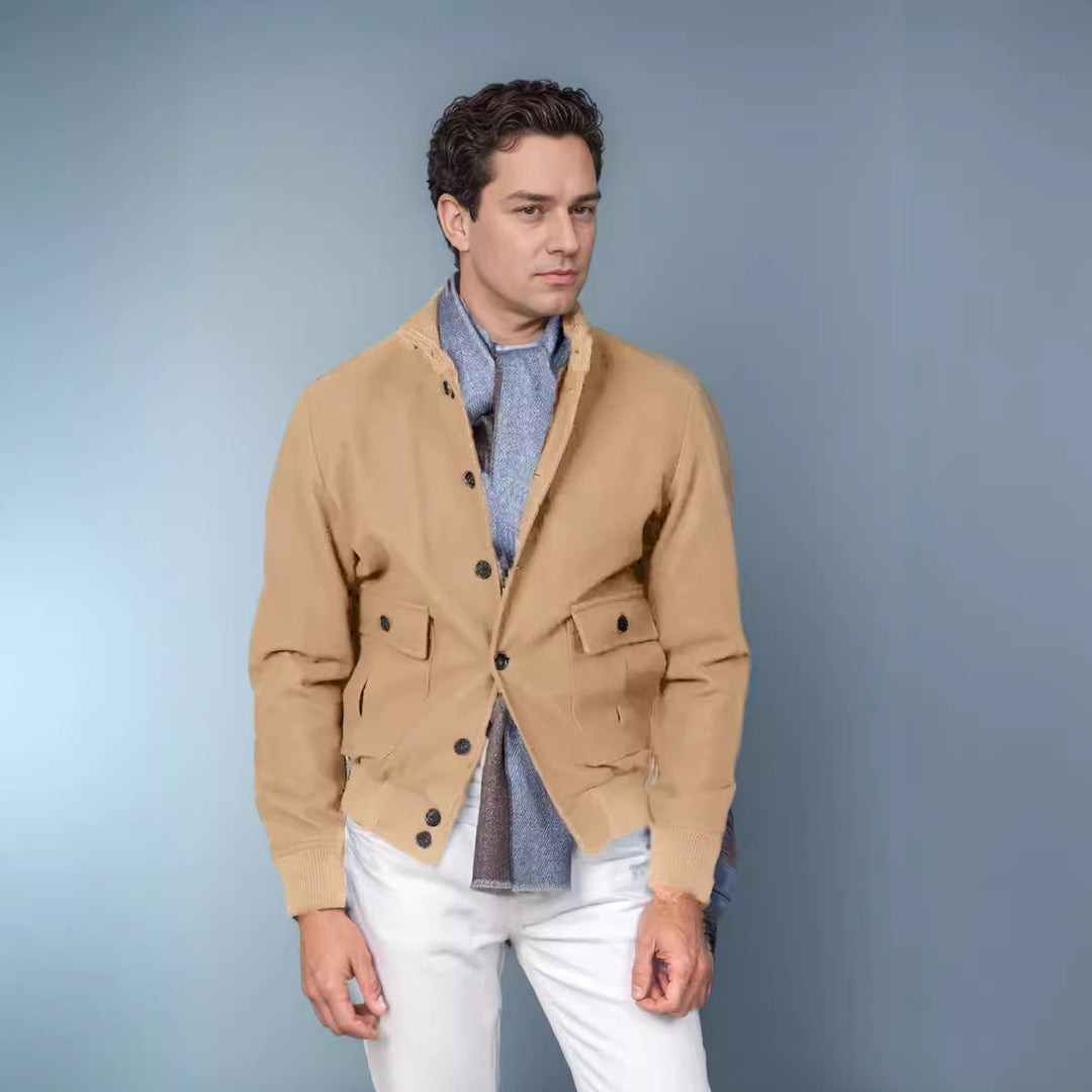 Herren lässige Jacke mit praktischen Taschen und elastischem Bund Echoarchiv