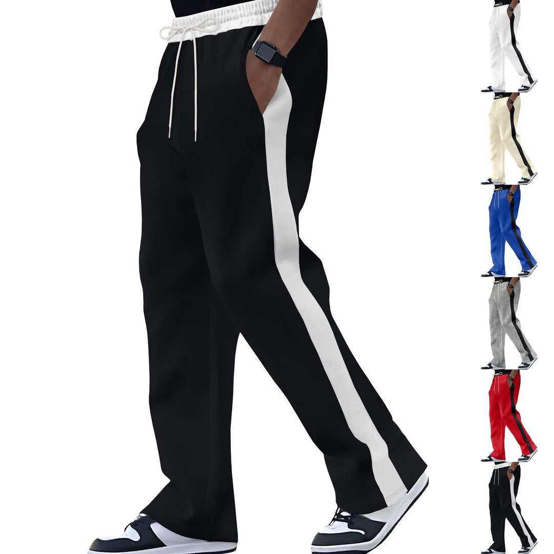 Herren Freizeit-Hose mit kontrastierenden seitlichen Streifen und elastischem Bund Echoarchiv
