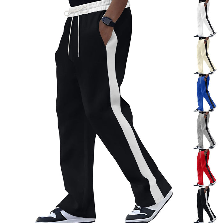 Herren Freizeit-Hose mit kontrastierenden seitlichen Streifen und elastischem Bund Echoarchiv