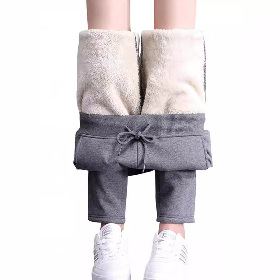 Damen nan gefütterte Thermo-Jogginghose mit Teddyfutter, elastischem Bund und Kordelzug Echo Archiv