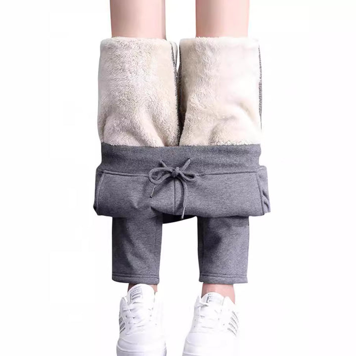 Damen nan gefütterte Thermo-Jogginghose mit Teddyfutter, elastischem Bund und Kordelzug Echo Archiv