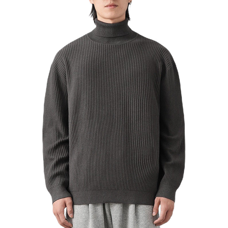 Herren Grobstrickpullover mit Stehkragen Echo Archiv