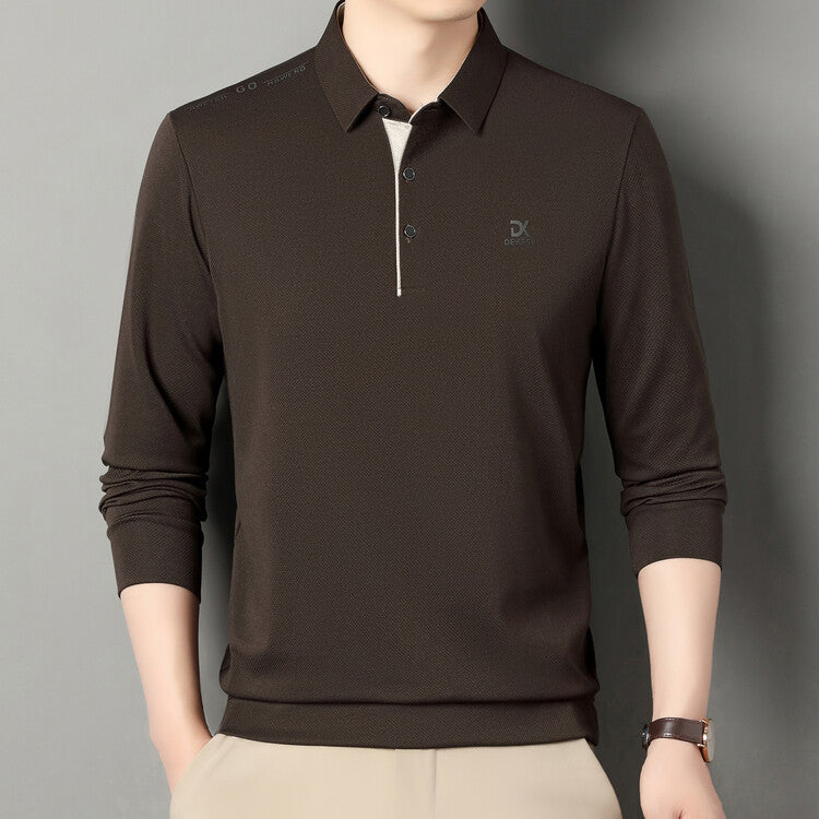 Herren Poloshirt mit hochwertiger Textur und modernem Kragen Echoarchiv
