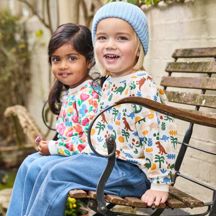 Jungen Sweatshirt mit lebhaftem Dinosaurier-Muster Echo Archiv