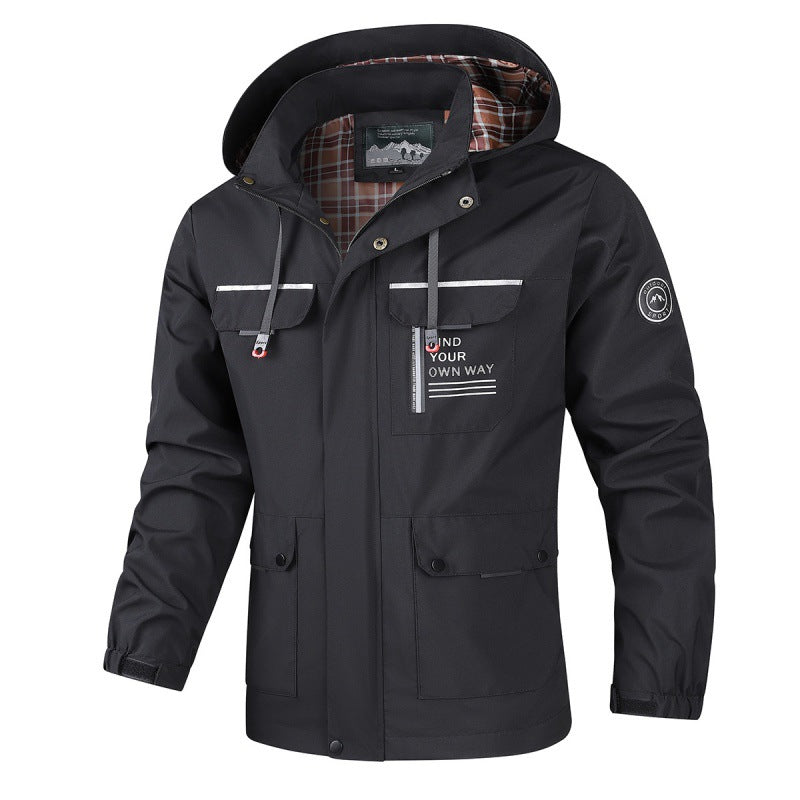 Herren Wetterfeste Allwetterjacke Echo Archiv