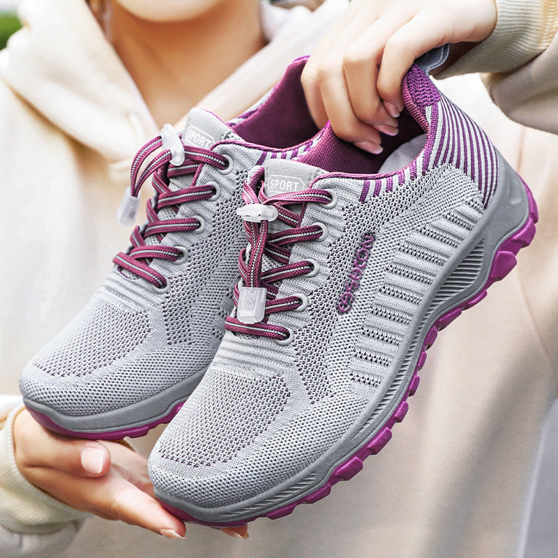 Herren nan multifunktionaler Strick-Sportschuh mit Schnellzug-Schnürung, stoßdämpfender EVA-Zwischensohle und griffiger Trailaußensohle Echo Archiv