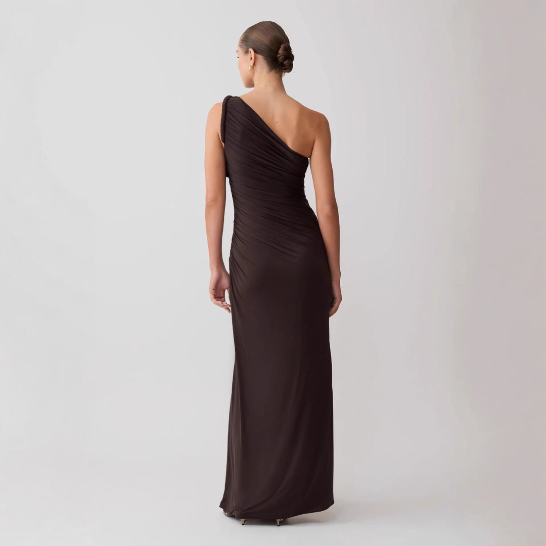 Damen Elegantes Wickelkleid mit asymmetrischem Schnitt Echo Archiv