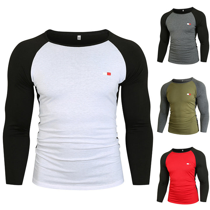 Herren Langarm-T-Shirt mit Raglanärmeln und hochwertiger Baumwolle Echoarchiv