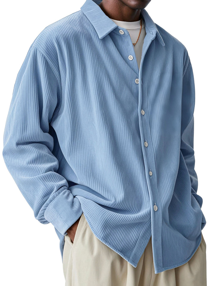 Herren nan oversized Kordhemd mit feiner Rippenstruktur und Relaxed-Fit Echo Archiv