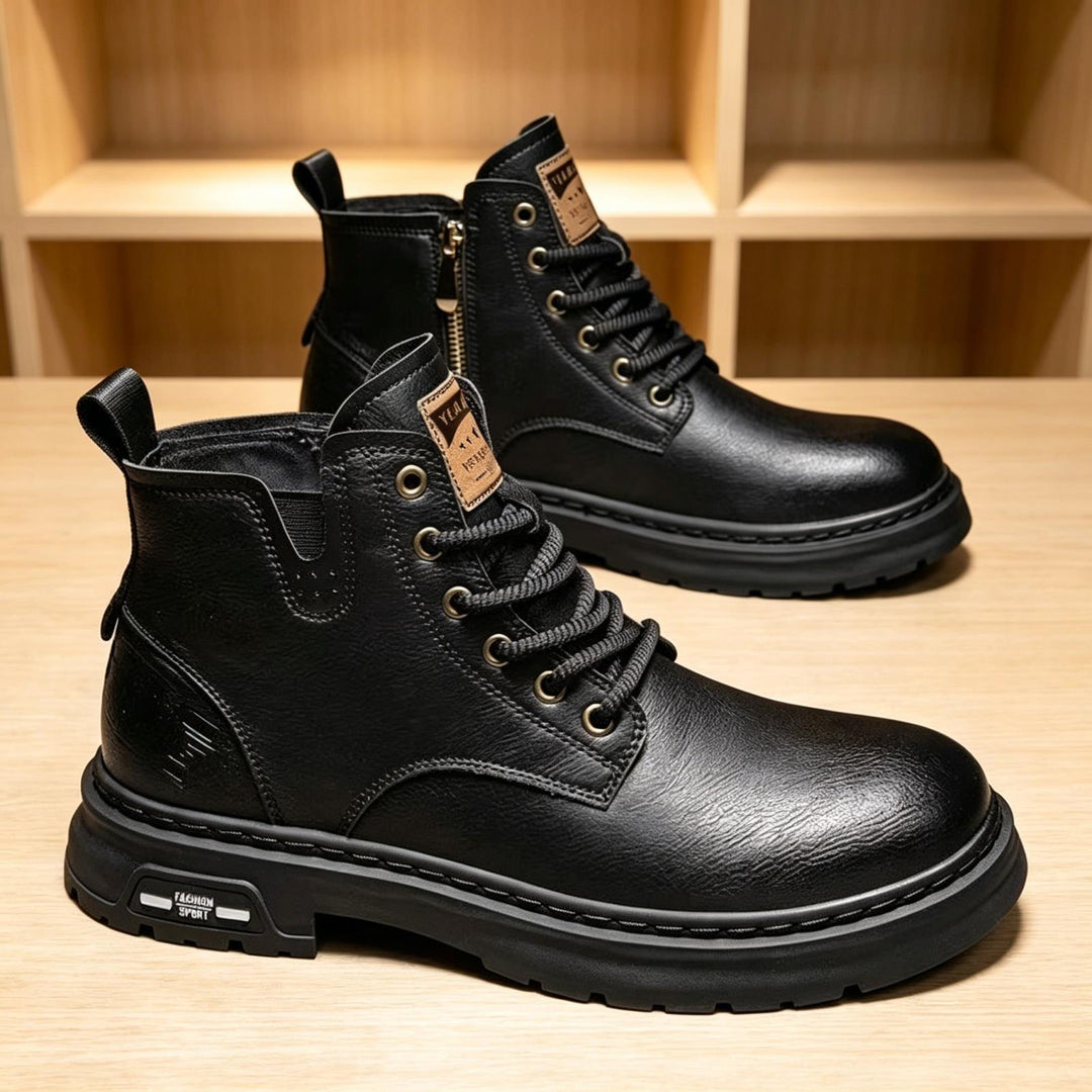 Herren Robuste Leder Boots Echoarchiv