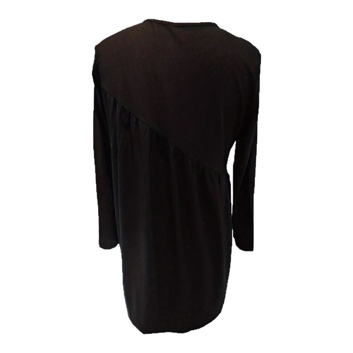 Damen Lässiges Jersey-Minikleid mit diagonaler Raffung und kastiger Silhouette – Élara