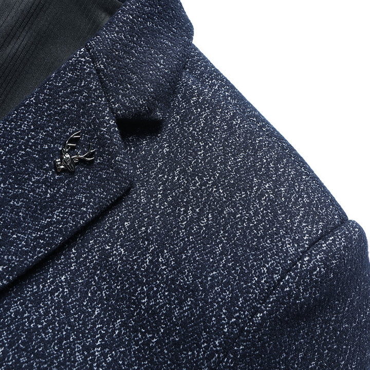 Herren Elegantes strukturiertes Business-Sakko mit aufgesetzten Taschen Echo Archiv