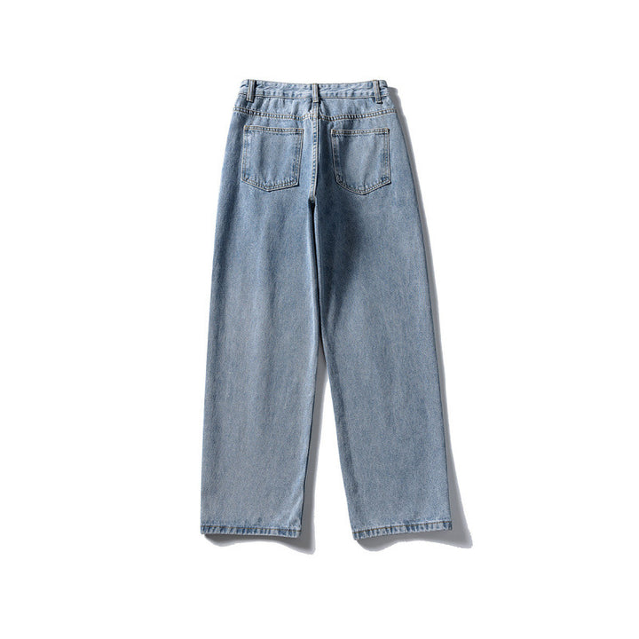 Damen Weitgeschnittene High-Waist Denim-Jeans mit geradem Bein Echo Archiv