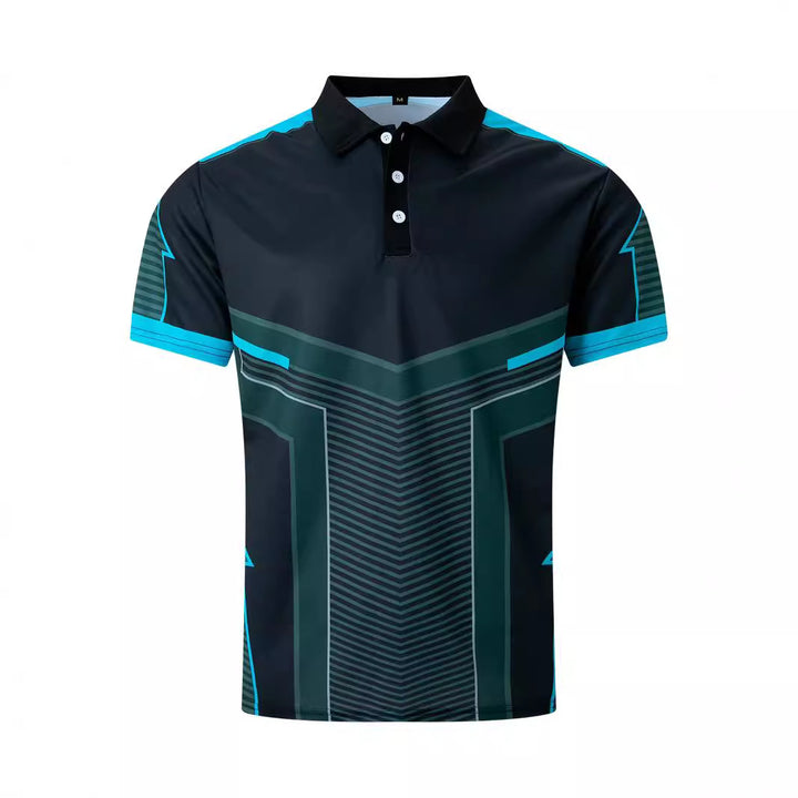 Herren Sportliches Polohemd mit modernem Grafikdesign Echoarchiv