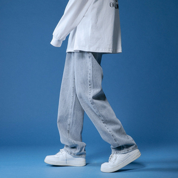 Herren lockere Denim-JEchoarchivns im Vintage-Stil mit hoher Taille Echoarchiv