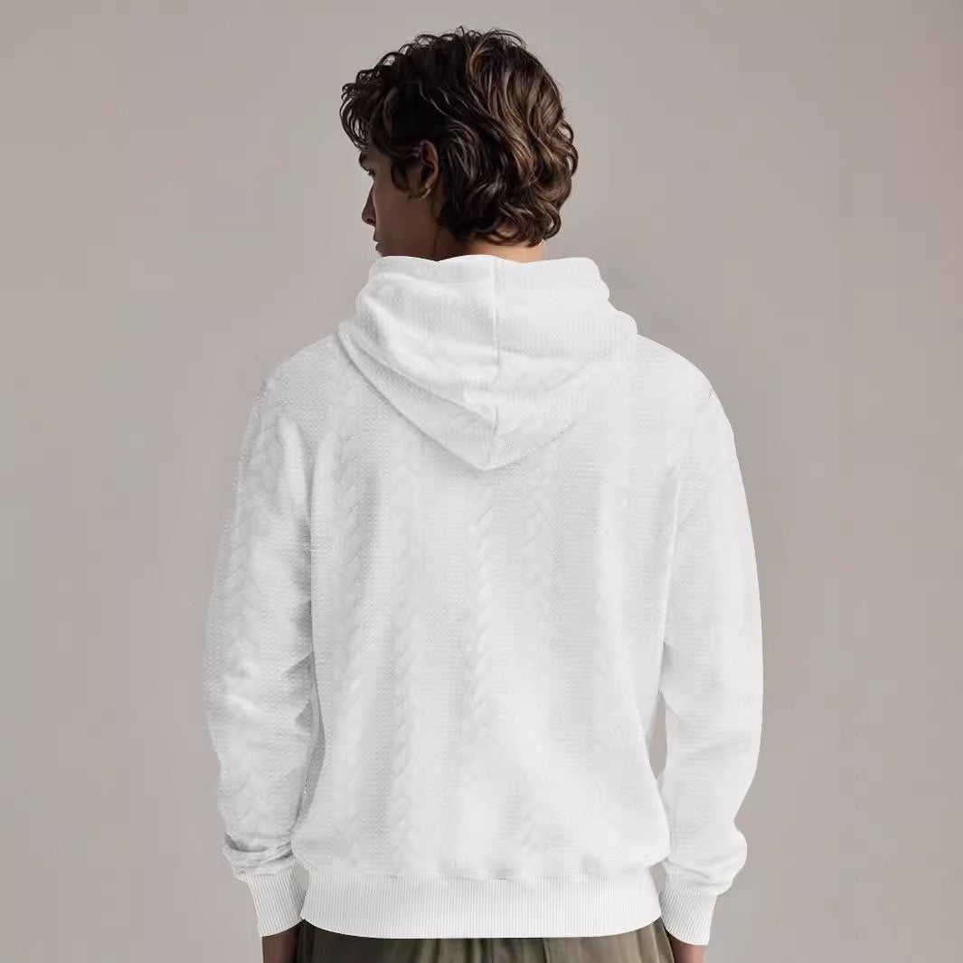 Herren Kapuzenpullover aus weichem Fleece mit strukturiertem Design Echoarchiv