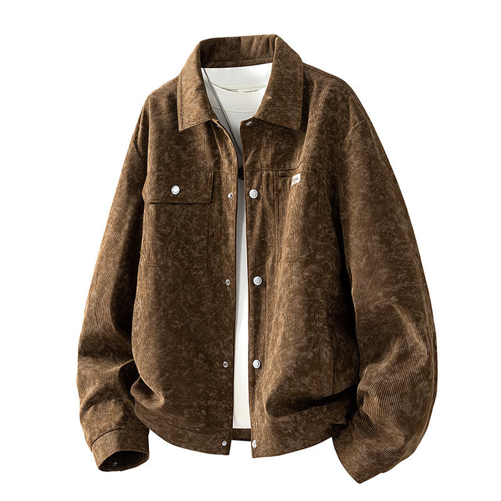 Herren Gemusterte Cordjacke mit praktischen Taschen Echo Archiv