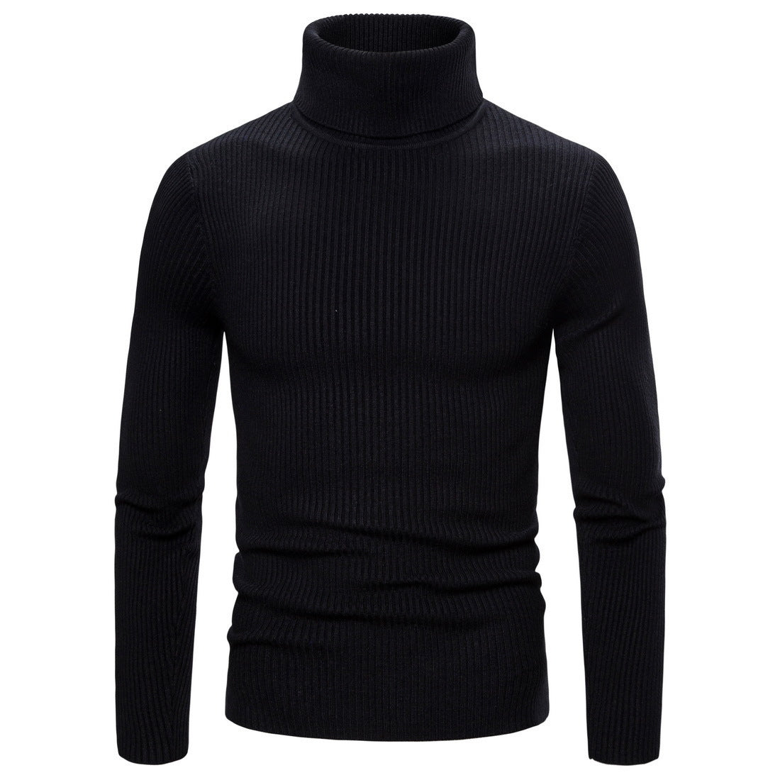 Herren Stehkragen Pullover aus feiner Rippenstrick – Norvane