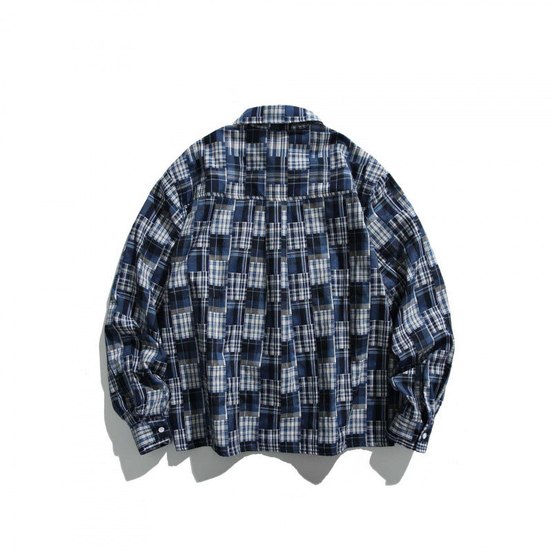 Unisex Kariertes Overshirt im Boxy‑Cut mit Brusttasche und Hemdkragen Echo Archiv