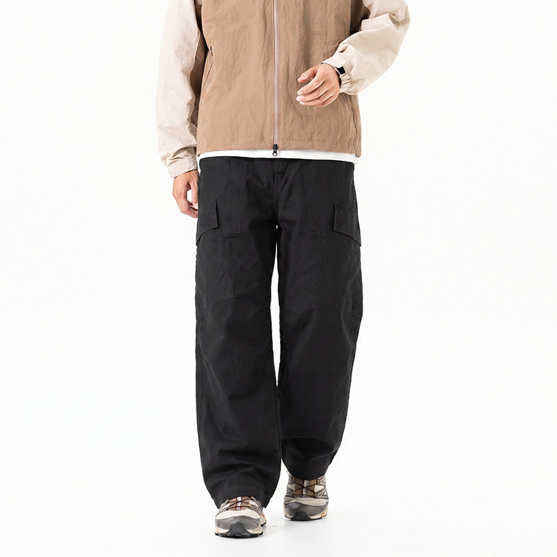 Damen Weite Cropped Cargo‑Hose mit elastischem Bund und aufgesetzten Taschen Echo Archiv