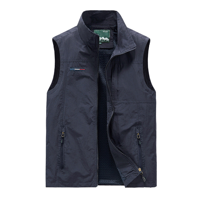 Herren warme Outdoor‑Weste mit Teddyfutter und mehreren Reißverschluss‑Taschen Echo Archiv