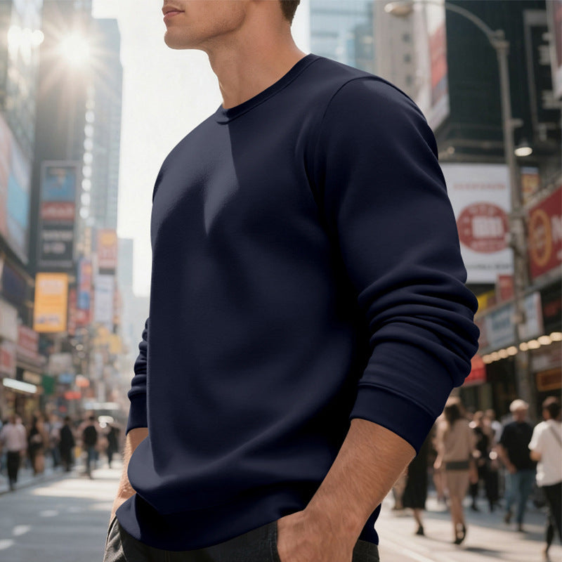 Herren lässiger Sweatpullover mit Rundhals-Ausschnitt und bequemen Bündchen Echoarchiv