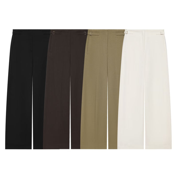 Damen Weite High Waist Culotte‑Hose mit klarer Frontnaht und seitlichen Taillenriegeln Echo Archiv