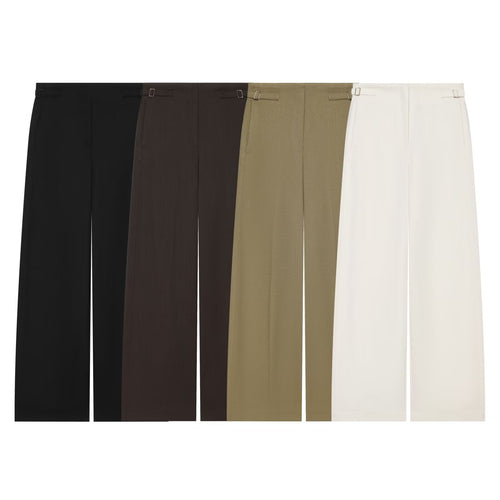 Damen Weite High Waist Culotte‑Hose mit klarer Frontnaht und seitlichen Taillenriegeln Echo Archiv
