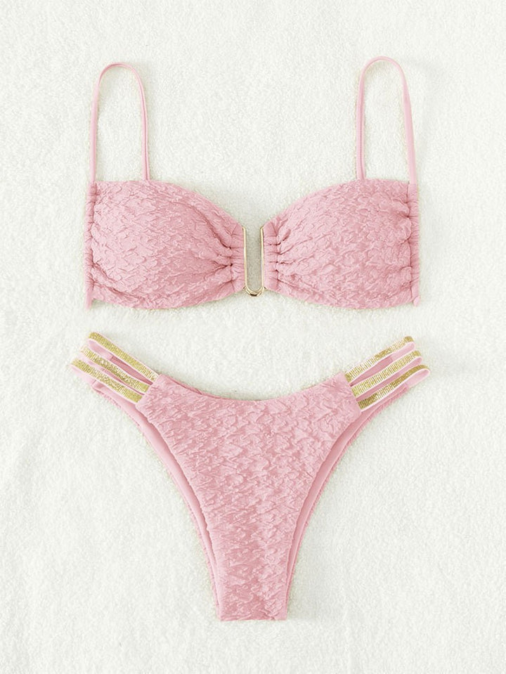 Damen Bikini mit elegantem Spitzenmuster und verstellbaren Trägern Echo Archiv