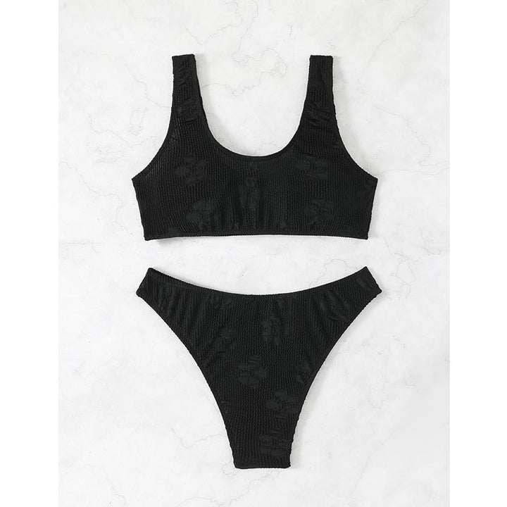 Damen Bikini-Set mit strukturierter Oberfläche und tiefem Halsausschnitt Echo Archiv