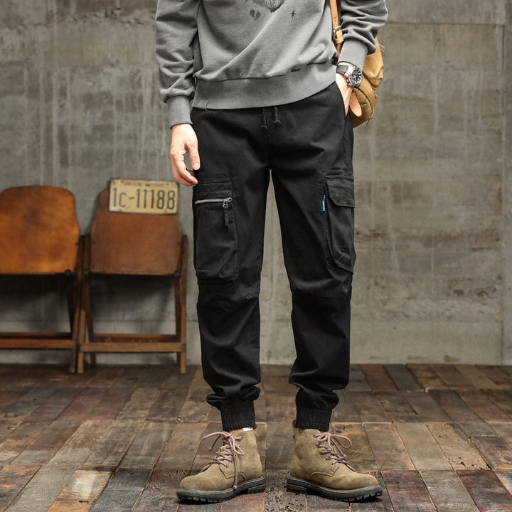 Herren Cargo-Pants mit funktionalen Taschen und elastischem Bund Echoarchiv