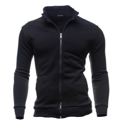 Herren sportliche Sweatjacke mit hohem Kragen und durchgehendem Reißverschluss Echoarchiv