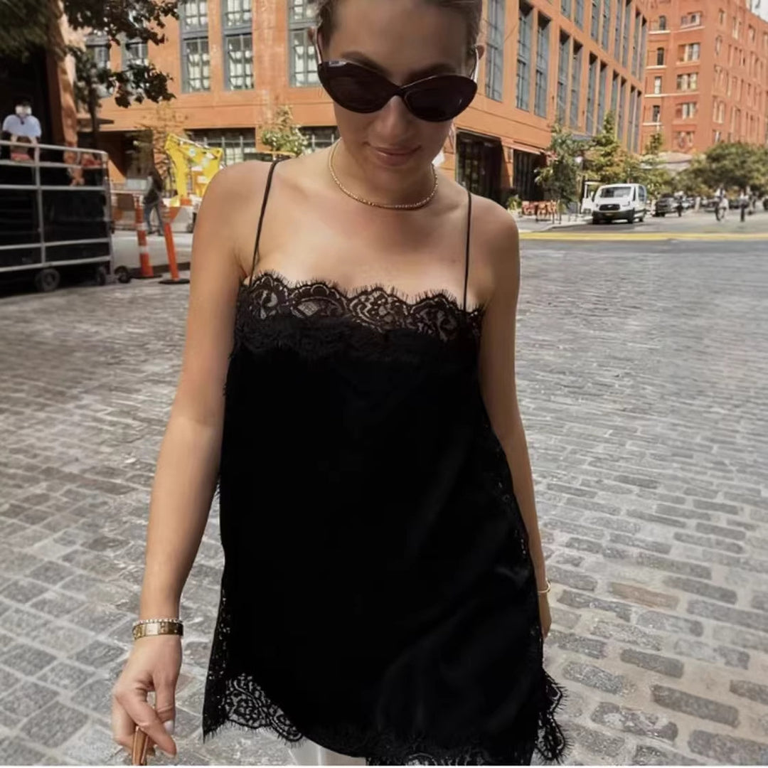 Damen Spitzentop mit zartem Saum Echo Archiv