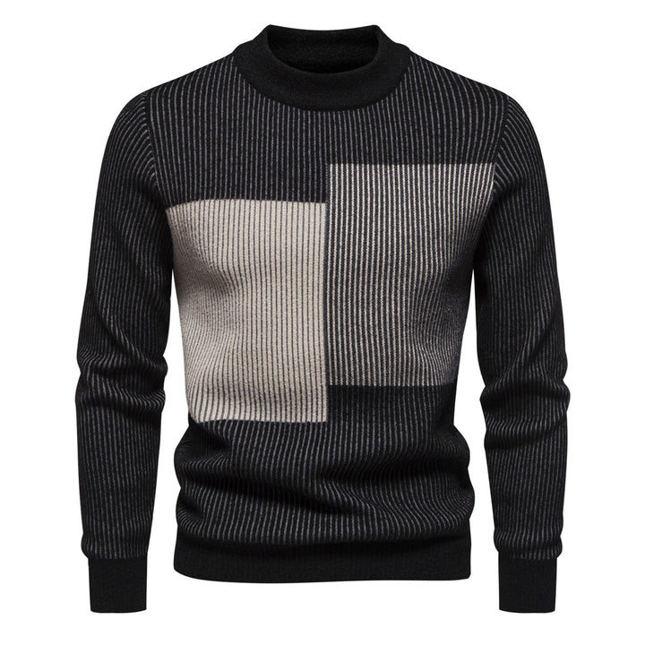 Herren hochwertiger Rollkragenpullover mit strukturiertem Design Echoarchiv