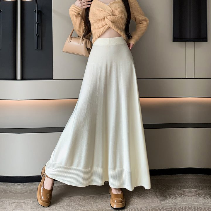 Damen Eleganter Maxirock mit Plisseefalten und elastischem Bund Echo Archiv