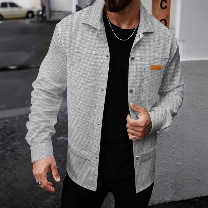 Herren modische Übergangsjacke mit praktischen Taschen und elastischen Bündchen Echoarchiv