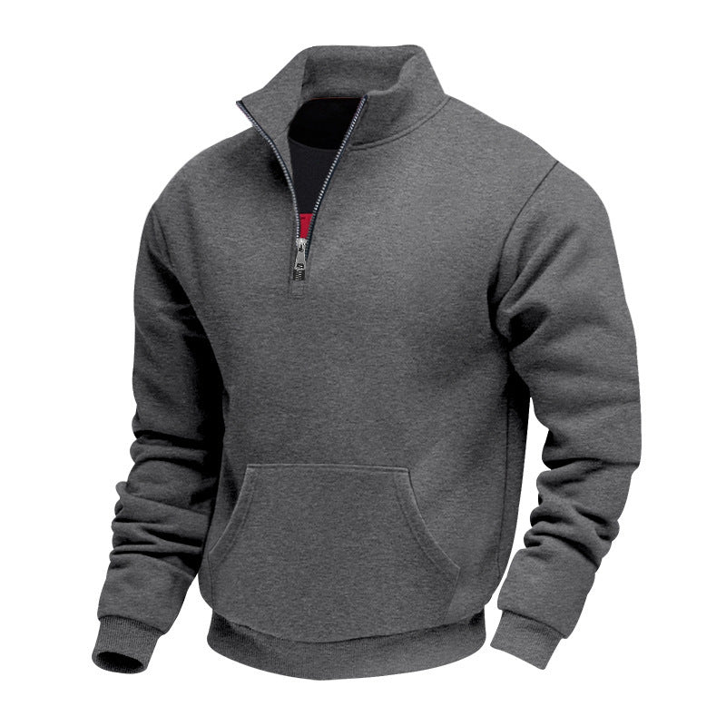 Herren Fleece pullover mit halbem Reißverschluss Echoarchiv