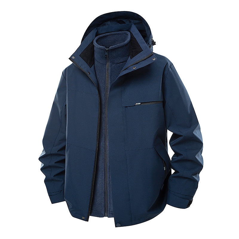 Herren Wasserdichte Outdoor-Jacke mit verstellbarer Kapuze Echo Archiv