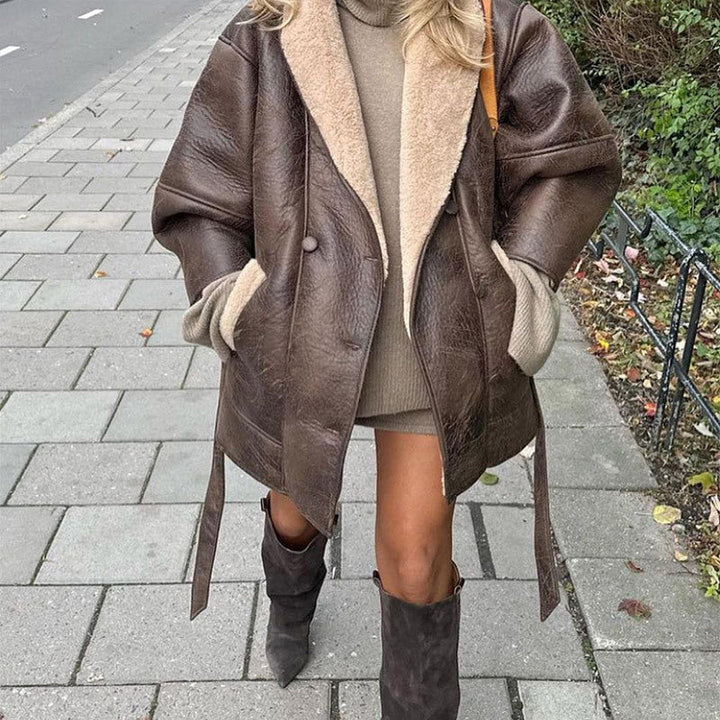Damen Lässige jacke mit weichem Futter und praktischen Taschen Echoarchiv