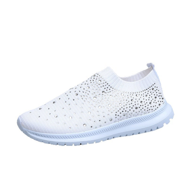 Damen Elastischer Slip-On Strick-Sneaker mit Strassbesatz Echo Archiv