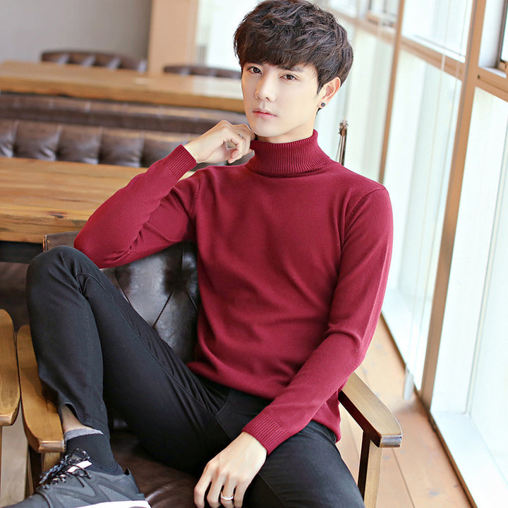 Herren Eleganter Rollkragenpullover aus feinem Strick Echoarchiv